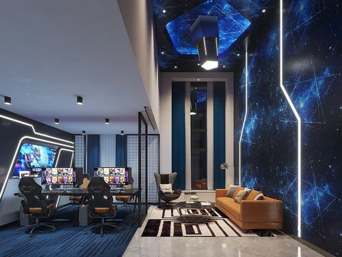 现代电竞公寓酒店3d模型