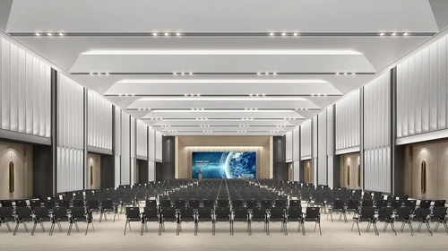 现代酒店大型会议厅3d模型