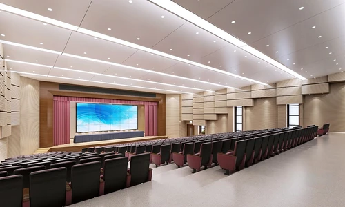 现代多功能厅报告厅3d模型