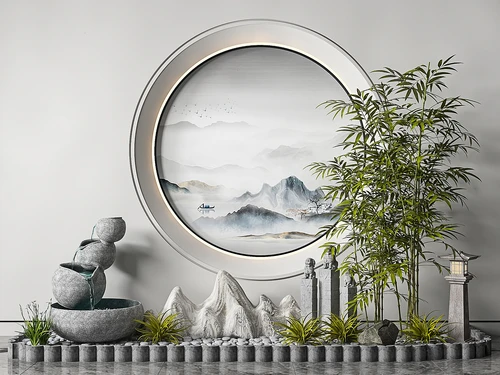 新中式假山小品