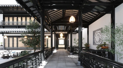 新中式酒店走廊