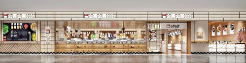 日式自助寿司店3d模型