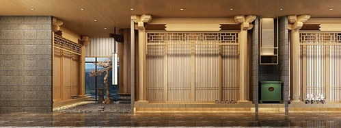 日式料理店走廊3d模型