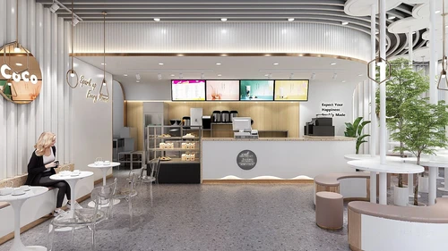 现代CoCo奶茶店3d模型