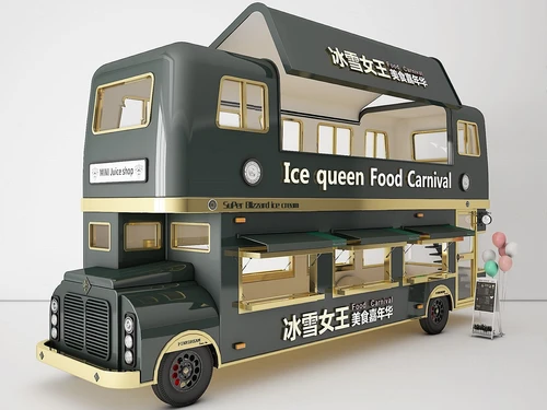 北欧快餐车奶茶店3d模型
