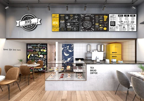北欧简约奶茶甜品店3d模型