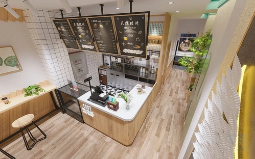 北欧奶茶店饮品店3d模型