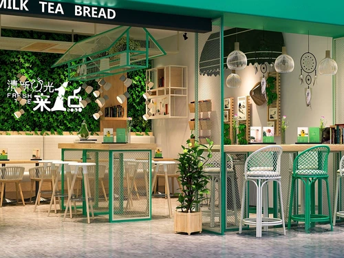 北欧奶茶店甜品店3d模型