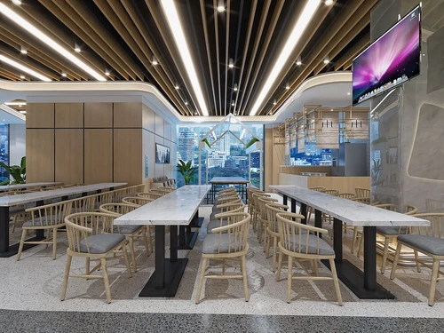 新中式快餐厅3d模型
