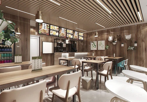 现代小吃店快餐店3d模型