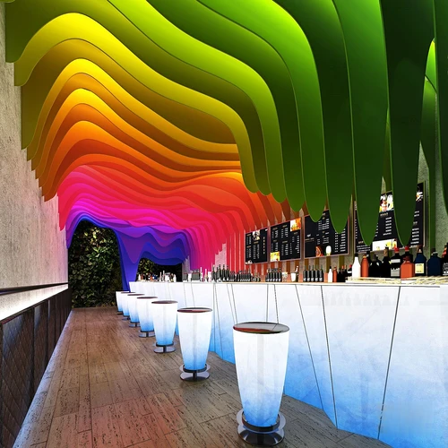 现代酒吧吧台散台座3d模型