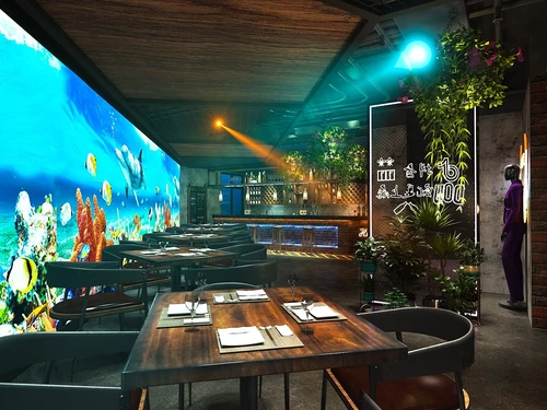 工业风酒吧3d模型