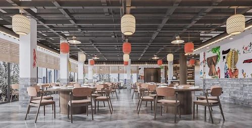新中式火锅店3d模型
