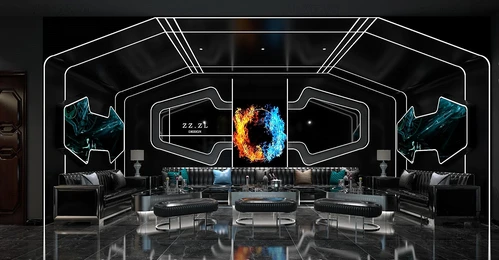 现代KTV包间3d模型