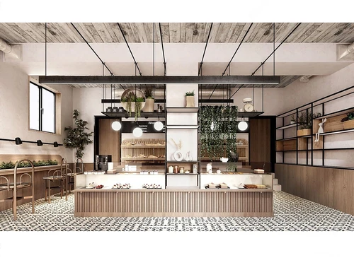 现代奶茶店