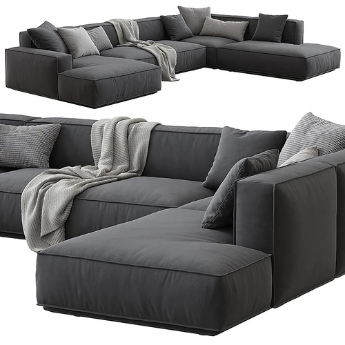 Minotti 现代多人布艺沙发