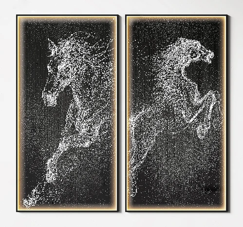 现代抽象骏马装饰画