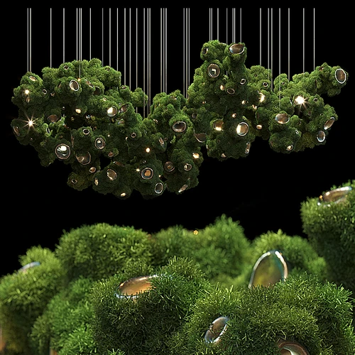 现代绿植遮罩吊灯