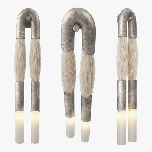 Horsehair sconce 现代麻绳流苏壁灯