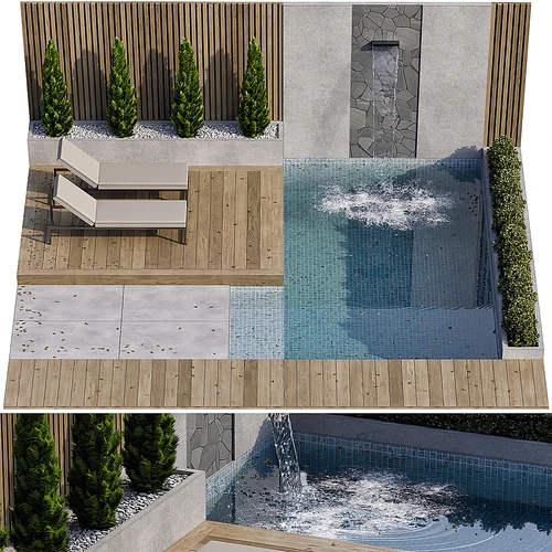 现代家居阳台3D模型