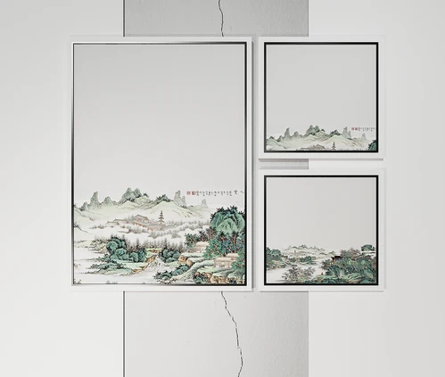 新中式山水装饰画组合