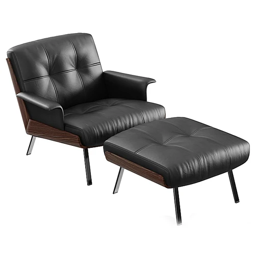 Minotti Daiki皮革扶手椅