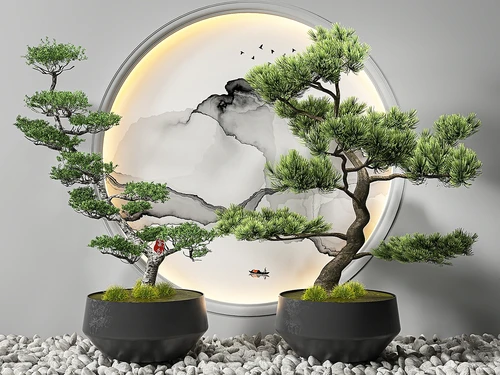 新中式松树盆栽