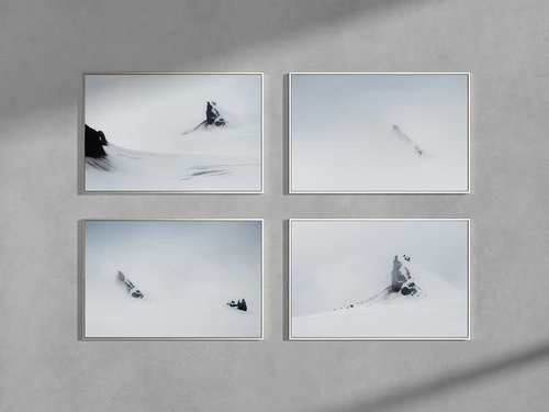 现代雪山装饰画
