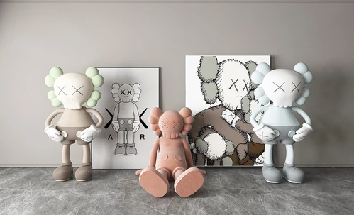 现代Kaws公仔玩偶3d模型