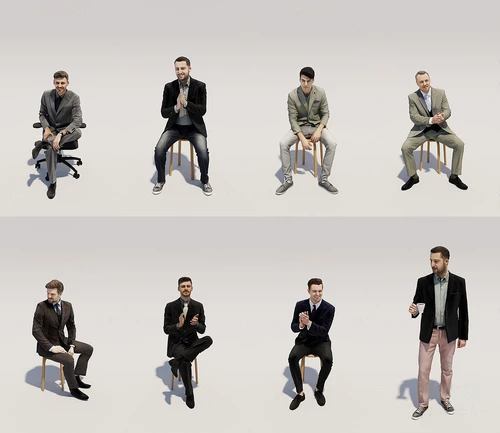 现代男性人物3d模型