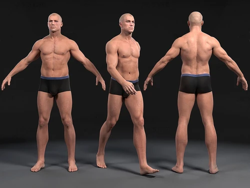 现代健美人物3d模型