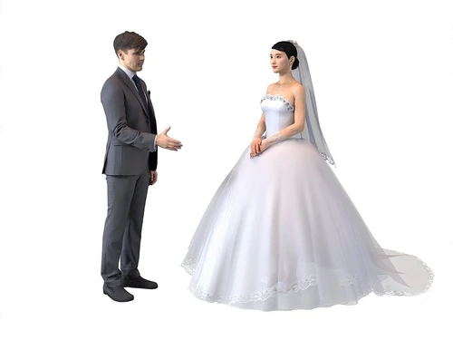 现代婚礼新人新郎新娘
