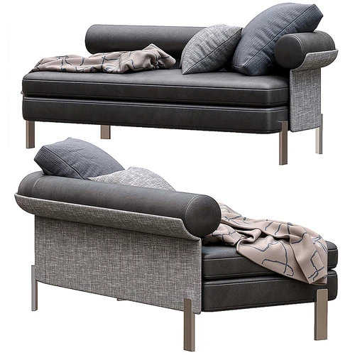 Minotti 现代皮革沙发贵妃椅
