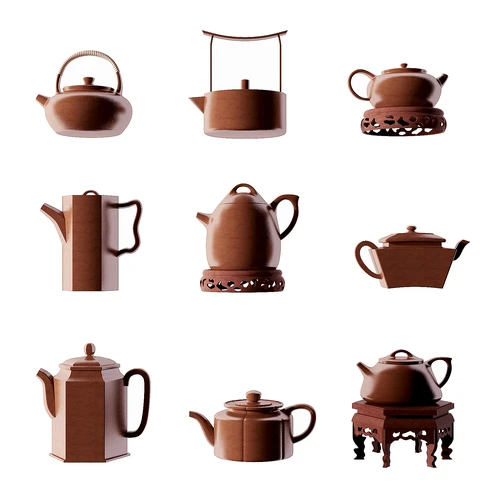 中式紫砂茶壶茶具