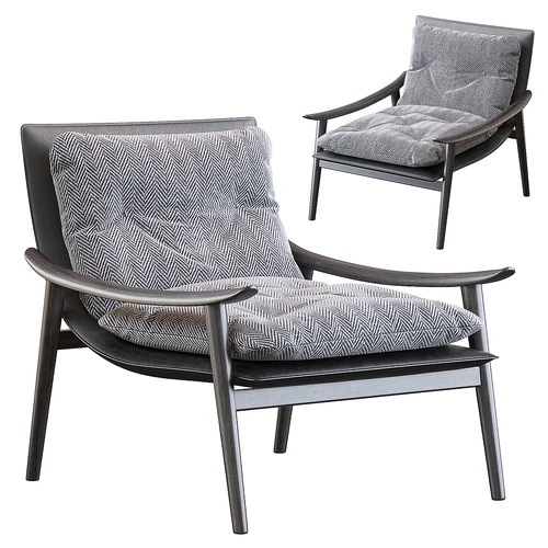 Minotti 现代布艺皮革休闲椅