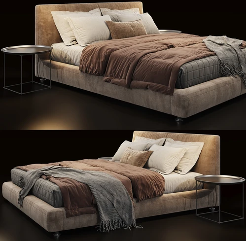Minotti 现代双人床