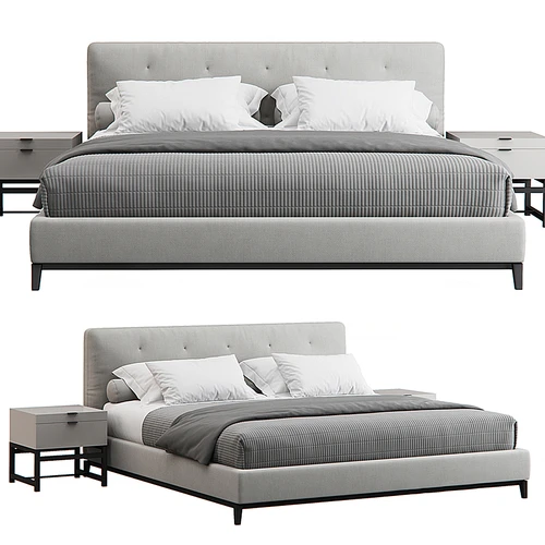 Minotti 现代双人床