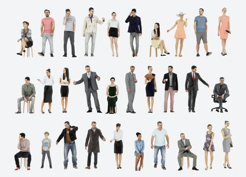 现代社会人物模型