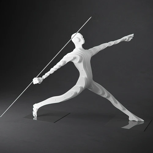 现代标枪人物模型