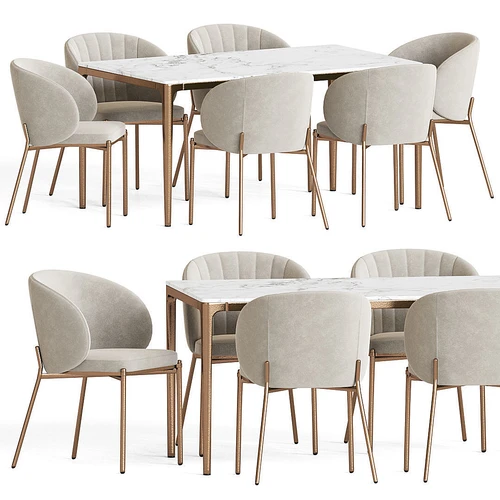 Cassina 现代轻奢餐桌椅