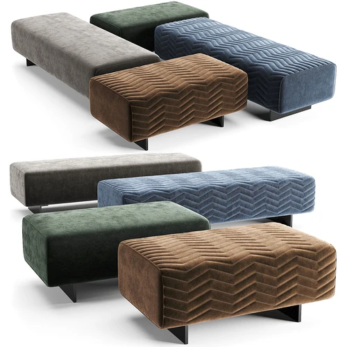 Minotti 现代布艺长凳