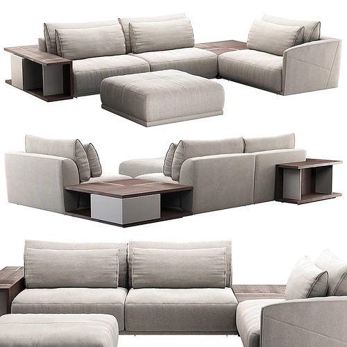 Natuzzi L 现代多人转角沙发