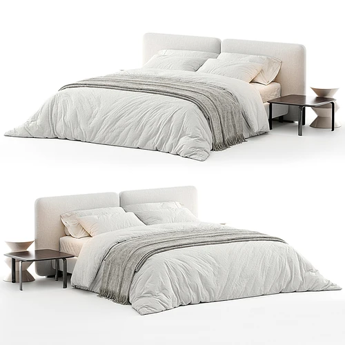 Minotti 现代双人床