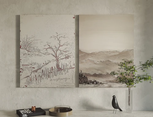 侘寂风挂画装饰画