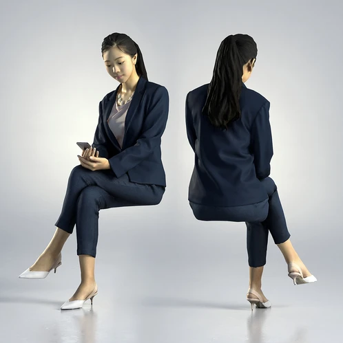 现代坐姿女人