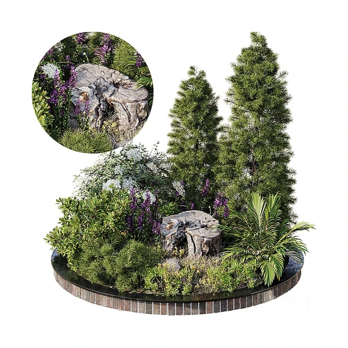 现代园林植物堆小品