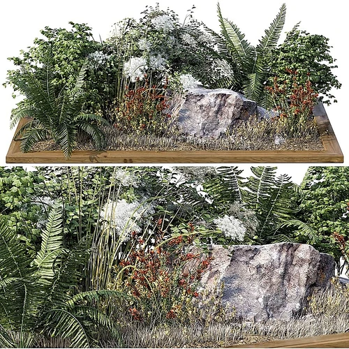 现代园林植物堆