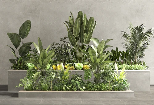 现代植物堆植物墙