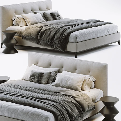 Minotti 现代双人床