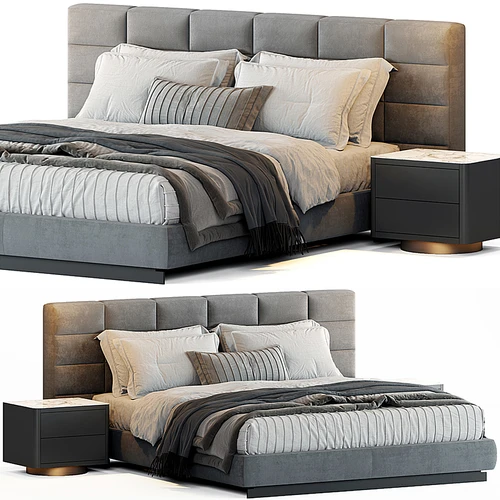 Minotti 现代双人床